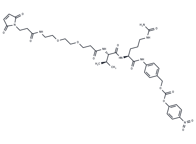 Mal-amido-PEG2-Val-Cit-PAB-PNP Chemical Structure