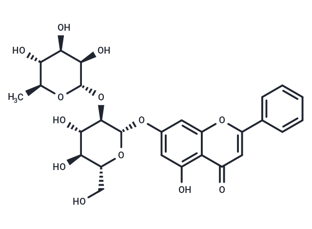 Chrysin 7-O-neohesperidoside Chemical Structure