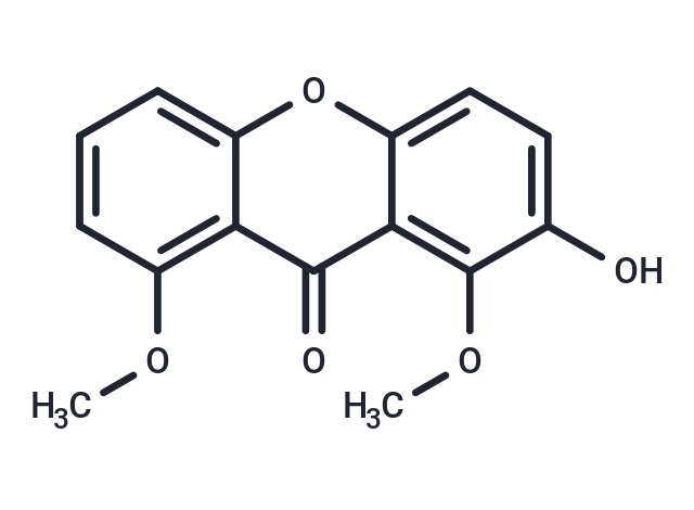 2-Hydroxy-1,8-dimethoxyxanthone Chemical Structure