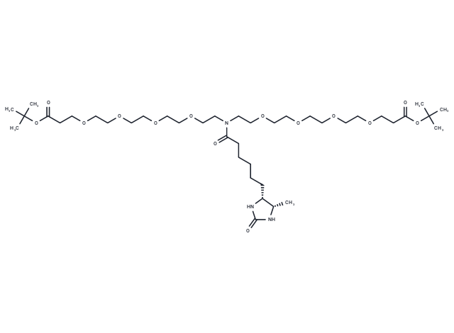 N-Desthiobiotin-N-bis(PEG4-t-butyl ester) Chemical Structure
