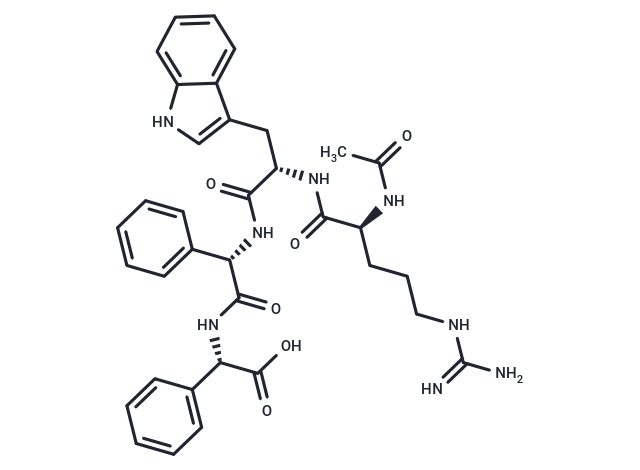 Acetylarginyltryptophyl diphenylglycine Chemical Structure