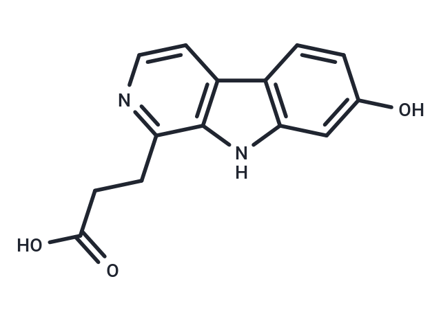 7-Hydroxy-beta-carboline-1-propionic acid Chemical Structure