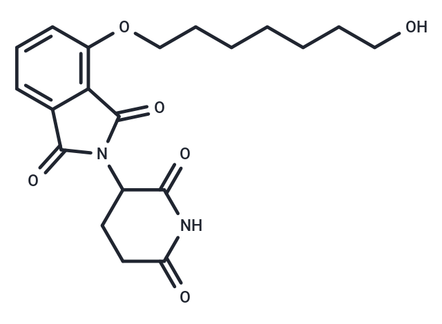 2-(2,6-dioxopiperidin-3-yl)-4-((7-hydroxyheptyl)oxy)isoindoline-1,3-dione Chemical Structure