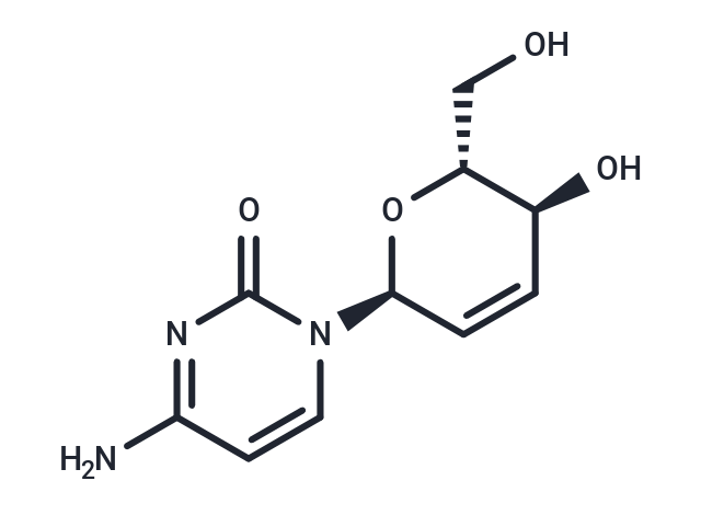 1-(2,3-Dideoxy-2,3-didehydro-a-D-erythro-hexo pyranosyl) cytosine Chemical Structure