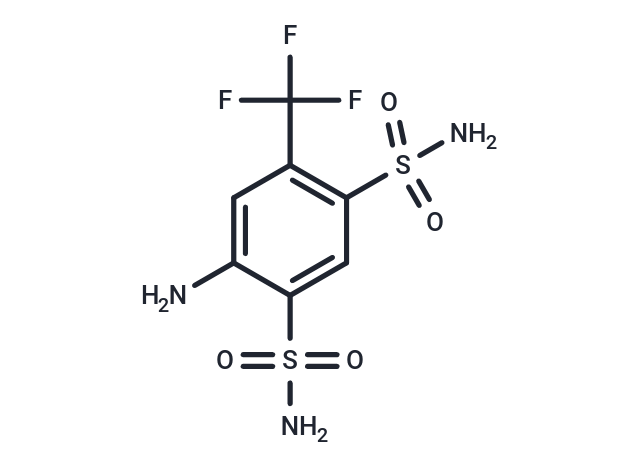4-Amino-6-(trifluoromethyl)benzene-1,3-disulfonamide Chemical Structure