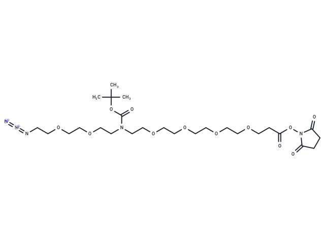 TargetMol Chemical Structure N-(Azido-PEG2)-N-Boc-PEG4-NHS ester