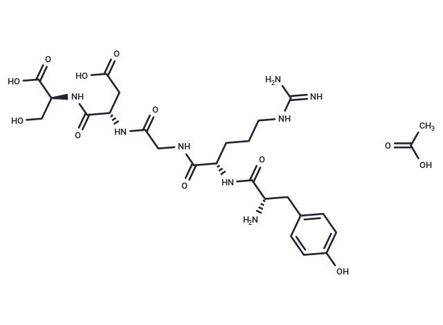 YRGDS Fibronectin Fragment acetate Chemical Structure