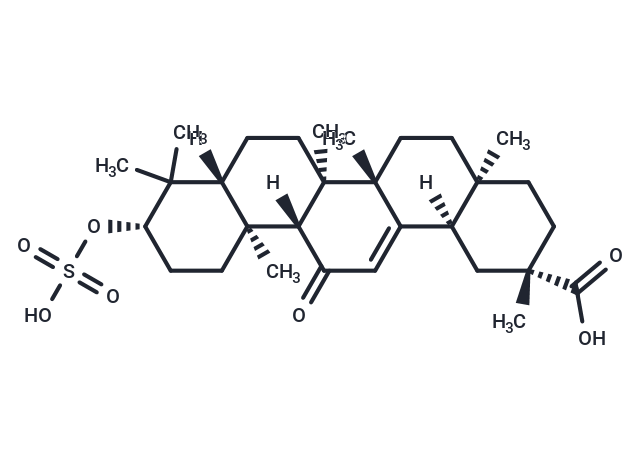 18β-Glycyrrhetyl-3-O-sulfate Chemical Structure