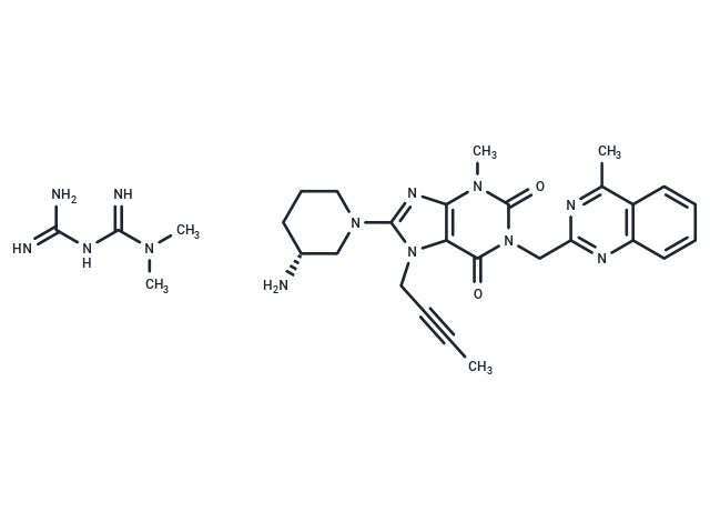 Linagliptin mixture with metformin Chemical Structure