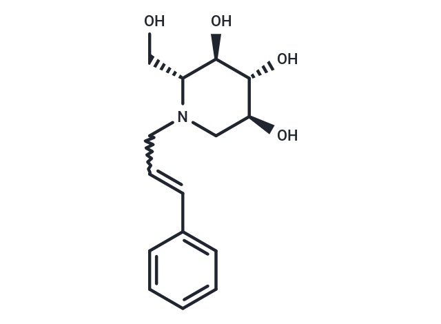 N-(3-Phenyl-2-propenyl)-1-deoxynojirimycin Chemical Structure