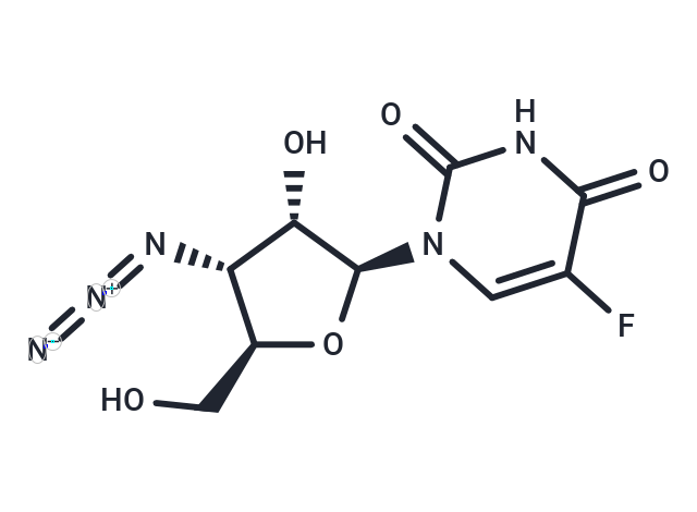 3’-Azido-3’-deoxy-5-fluoro-beta-L-uridine Chemical Structure