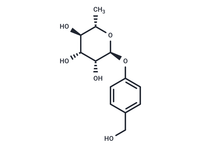 4-Hydroxymethylphenol 1-O-rhamnoside Chemical Structure