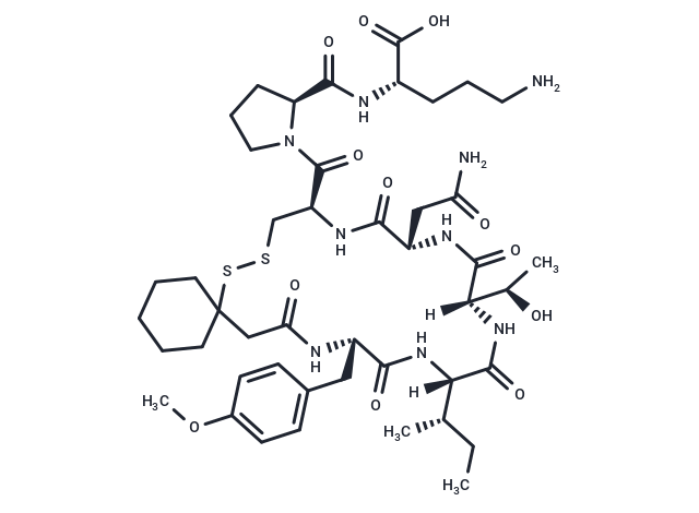 (d(CH2)51,Tyr(Me)2,Thr4,Orn8,des-Gly-NH29)-Vasotocin Chemical Structure