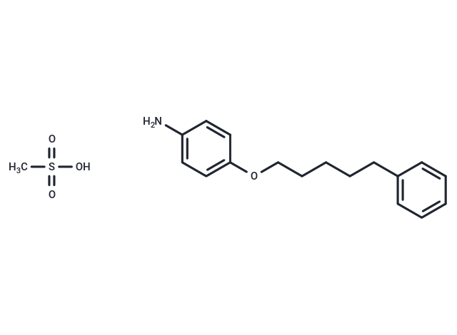 Aniline, p-(5-phenylpentyloxy)-, methanesulfonate Chemical Structure