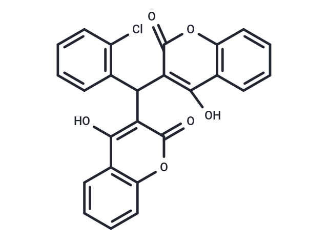 3,3'-((2-Chlorophenyl)methylene)bis(4-hydroxy-2H-chromen-2-one) Chemical Structure