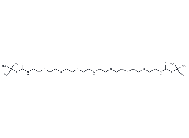 NH-bis(PEG3-C2-NH-Boc) Chemical Structure