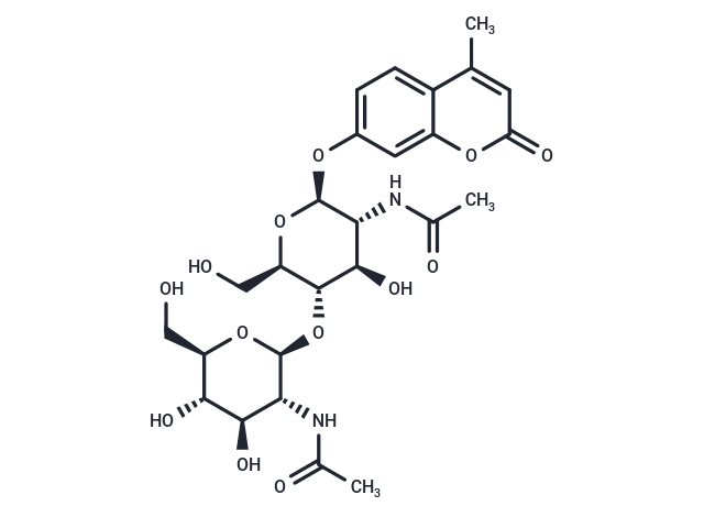 4-Methylumbelliferyl β-D-N,N'-diacetylchitobioside Chemical Structure