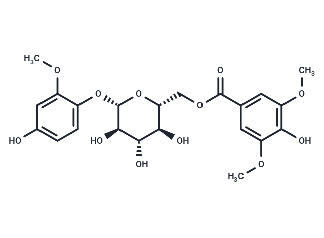 4-Hydroxy-2-methoxyphenol 1-O-(6-O-syringoyl)glucoside Chemical Structure