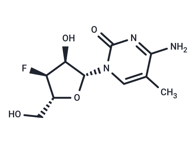 3’-Deoxy-3’-fluoro-5-methylcytidine Chemical Structure