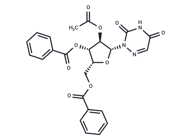 2’-O-Acetyl-3’,5’-bis-O-benzoyl-6-aza-xylo uridine Chemical Structure