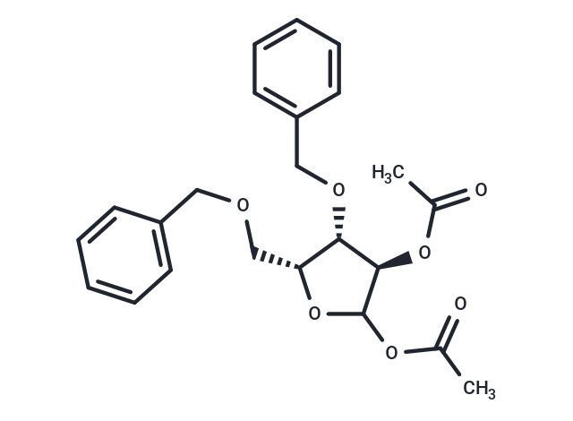 1,2-Di-O-acetyl-3,5-di-O-benzyl-D-xylofuranose Chemical Structure