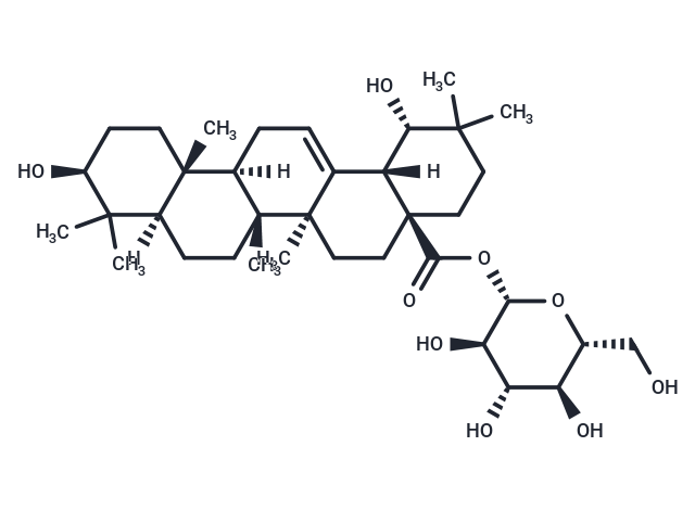 Siaresinolic acid 28-O-β-D-glucopyranosyl ester Chemical Structure