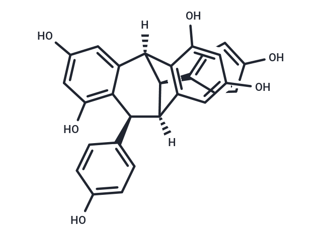 (+)-Isoampelopsin F Chemical Structure