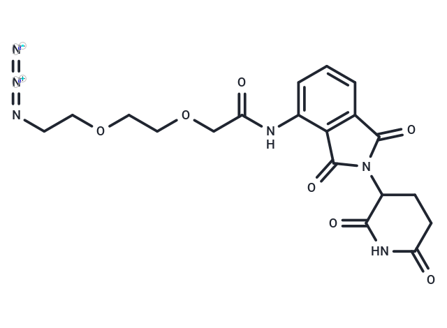 Pomalidomide-PEG2-azide Chemical Structure