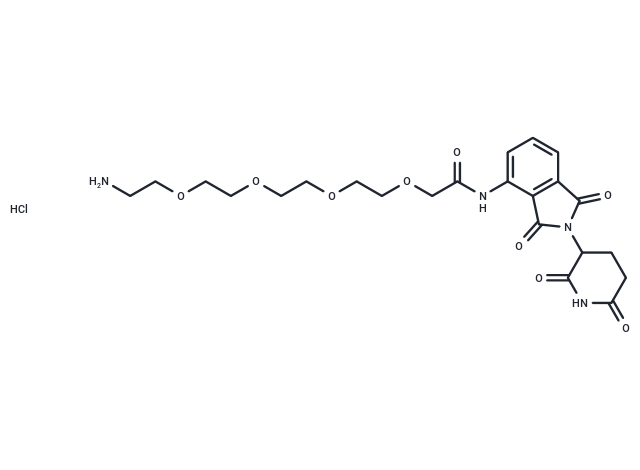 Pomalidomide-amino-PEG4-NH2 hydrochloride Chemical Structure