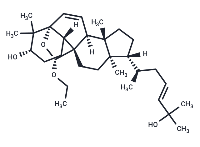 (19R,23E)-5b,19-Epoxy19-ethoxycucurbita-6,23-diene-3b,25-diol Chemical Structure