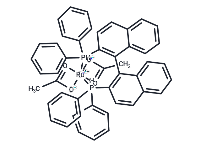 Diacetato[(R)-(+)-2,2'-bis(diphenylphosphino)-1,1'-binaphthyl]ruthenium(II) Chemical Structure
