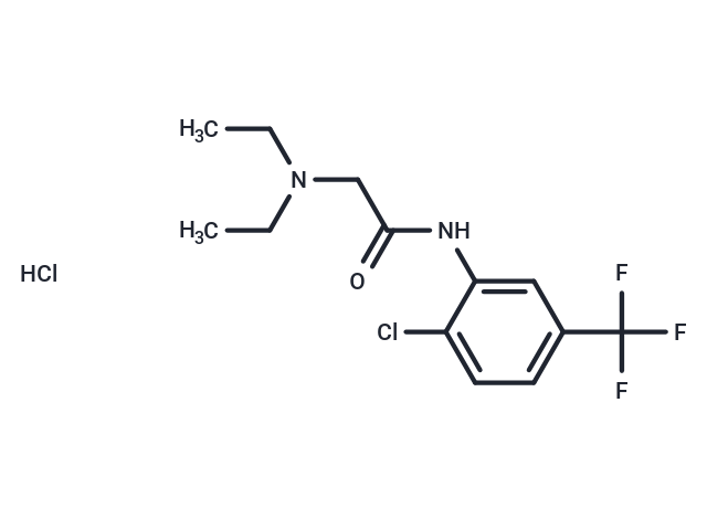 m-Acetotoluidide, 6'-chloro-2-(diethylamino)-alpha,alpha,alpha-trifluoro-, hydrochloride Chemical Structure