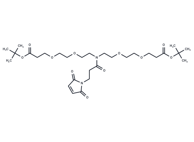 N-Mal-N-bis(PEG2-C2-Boc) Chemical Structure