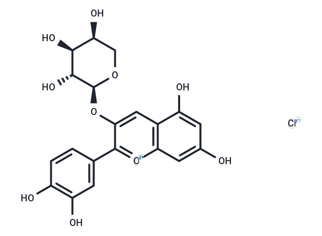Cyanidin-3-O-arabinoside chloride Chemical Structure