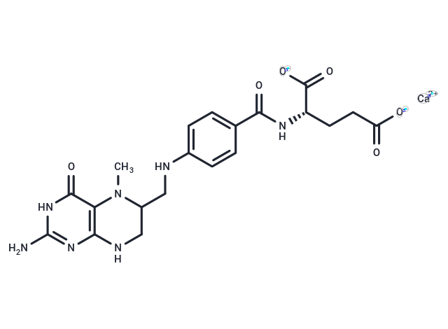 Calcium N5-methyltetrahydrofolate Chemical Structure