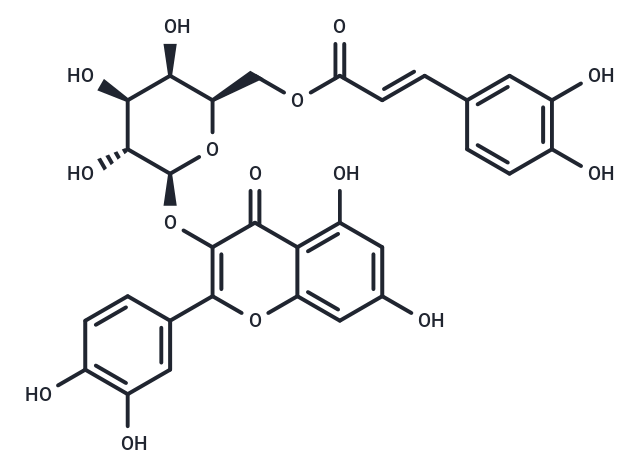 Quercetin-3-O-(6''-O-Ecaffeoyl)-β-D-galactopyranoside Chemical Structure