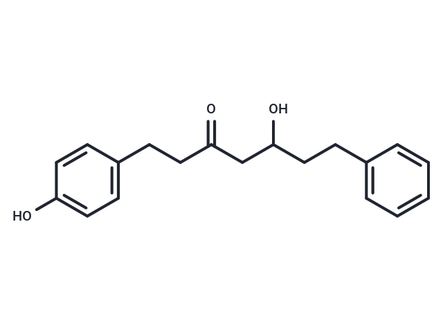 5-Hydroxy-1-(4-hydroxyphenyl)-7-phenyl-3-heptanone (AO 2210) Chemical Structure