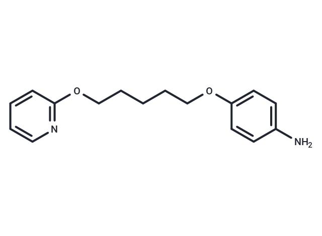 Pyridine, 2-(5-(p-aminophenoxy)pentyloxy)- Chemical Structure