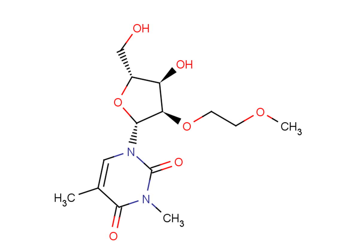 N3,5-Dimethyl-2’-O-(2-methoxyethyl)   uridine Chemical Structure
