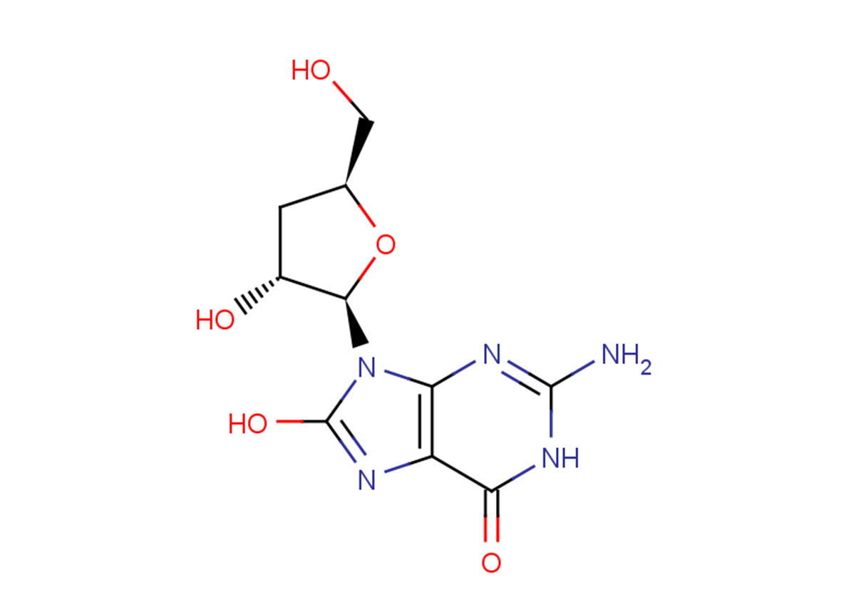8-Hydroxy-3’-deoxyguanosine Chemical Structure