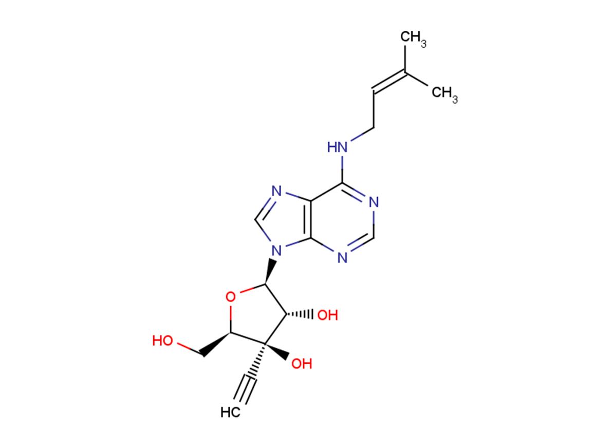 3’-beta-C-Ethynyl-N6-isopentenyl   adenosine Chemical Structure