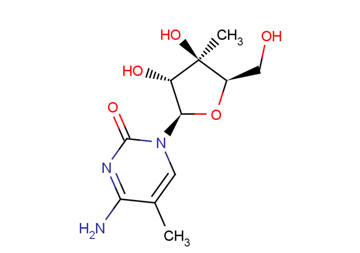 3’-beta-C-Methyl-5-methylcytidine Chemical Structure
