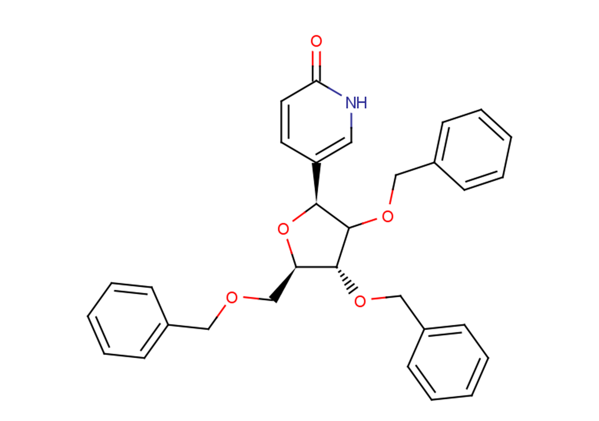 5-(2,3,5-Tri-O-benzyl-beta-D-ribofuranosyl)-2(1H)-pyridinone Chemical Structure