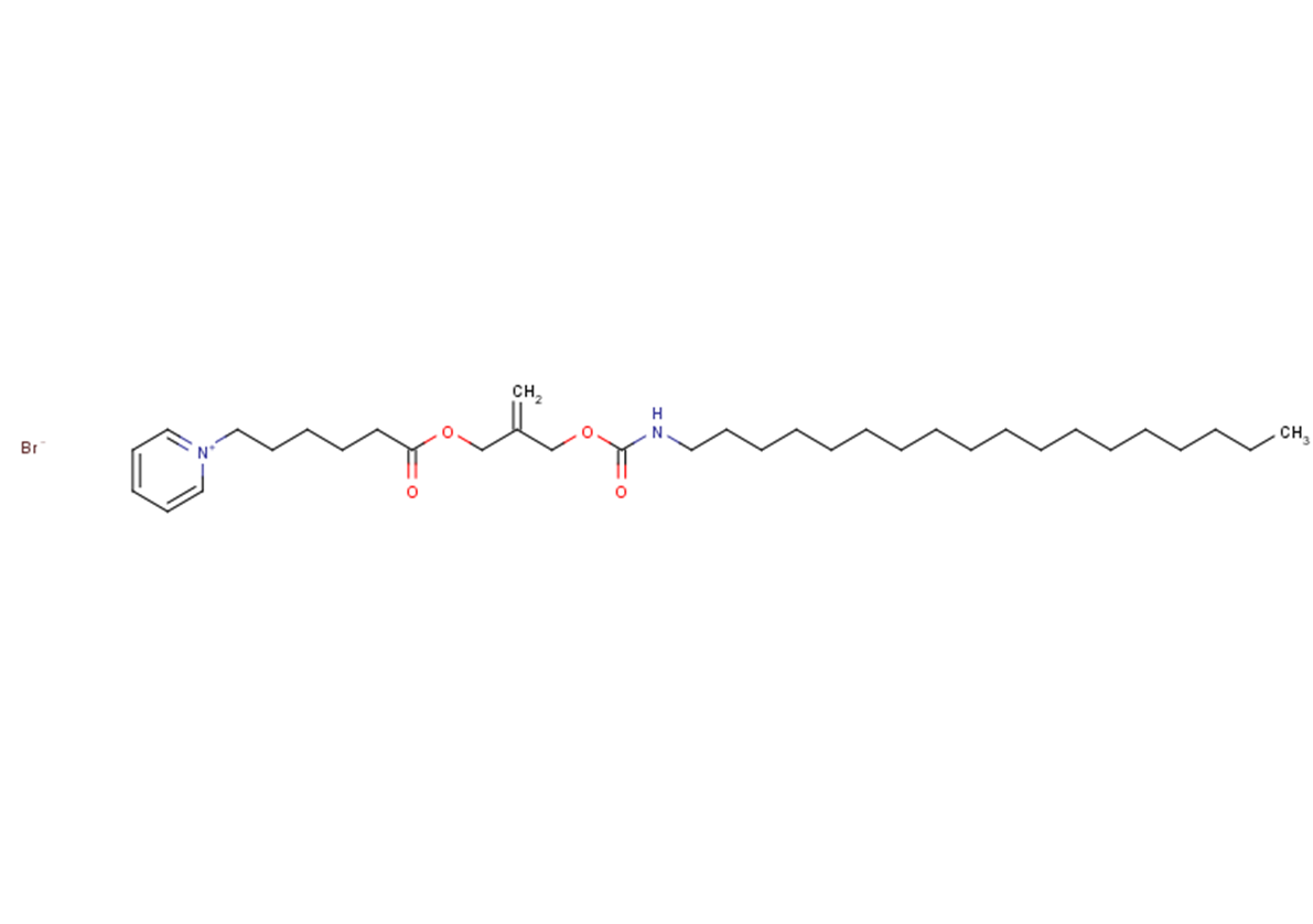 N-(5-((2-Methylene-3-(((octadecylamino)carbonyl)oxy)propoxy)carbonyl)pentyl)pyridinium Chemical Structure