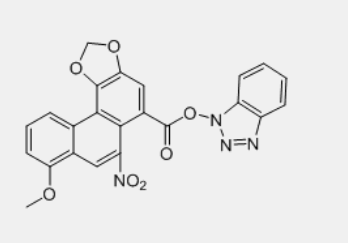 1H-benzo[d][1,2,3]triazol-1-yl 8-methoxy-6-nitrophenanthro[3,4-d][1,3]dioxole-5-carboxylate Chemical Structure