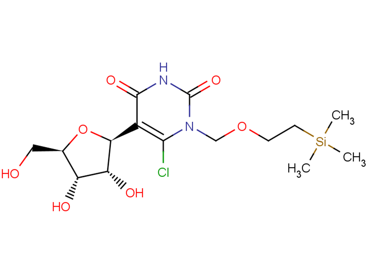 6-Chloro-N1-(trimethylsilylethoxymethyl)pseudouridine Chemical Structure