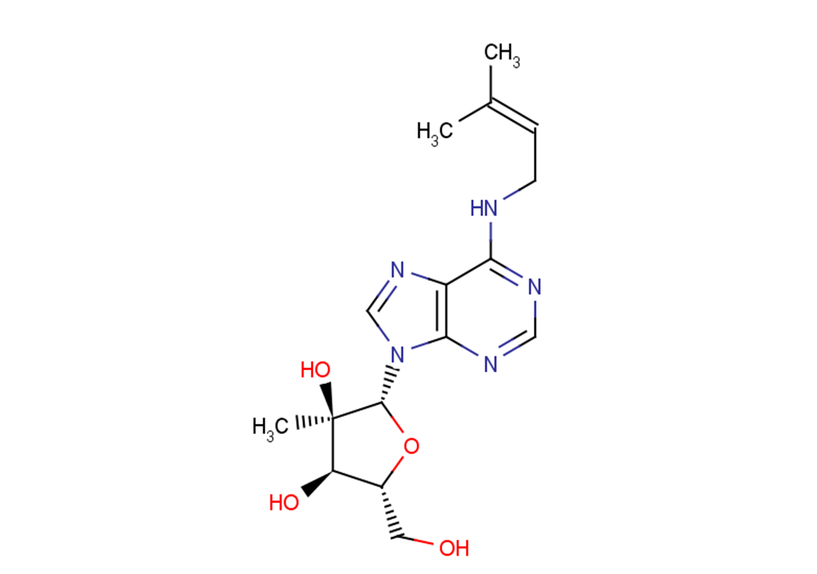 N6-Isopentenyl-2’-C-methyladenosine Chemical Structure