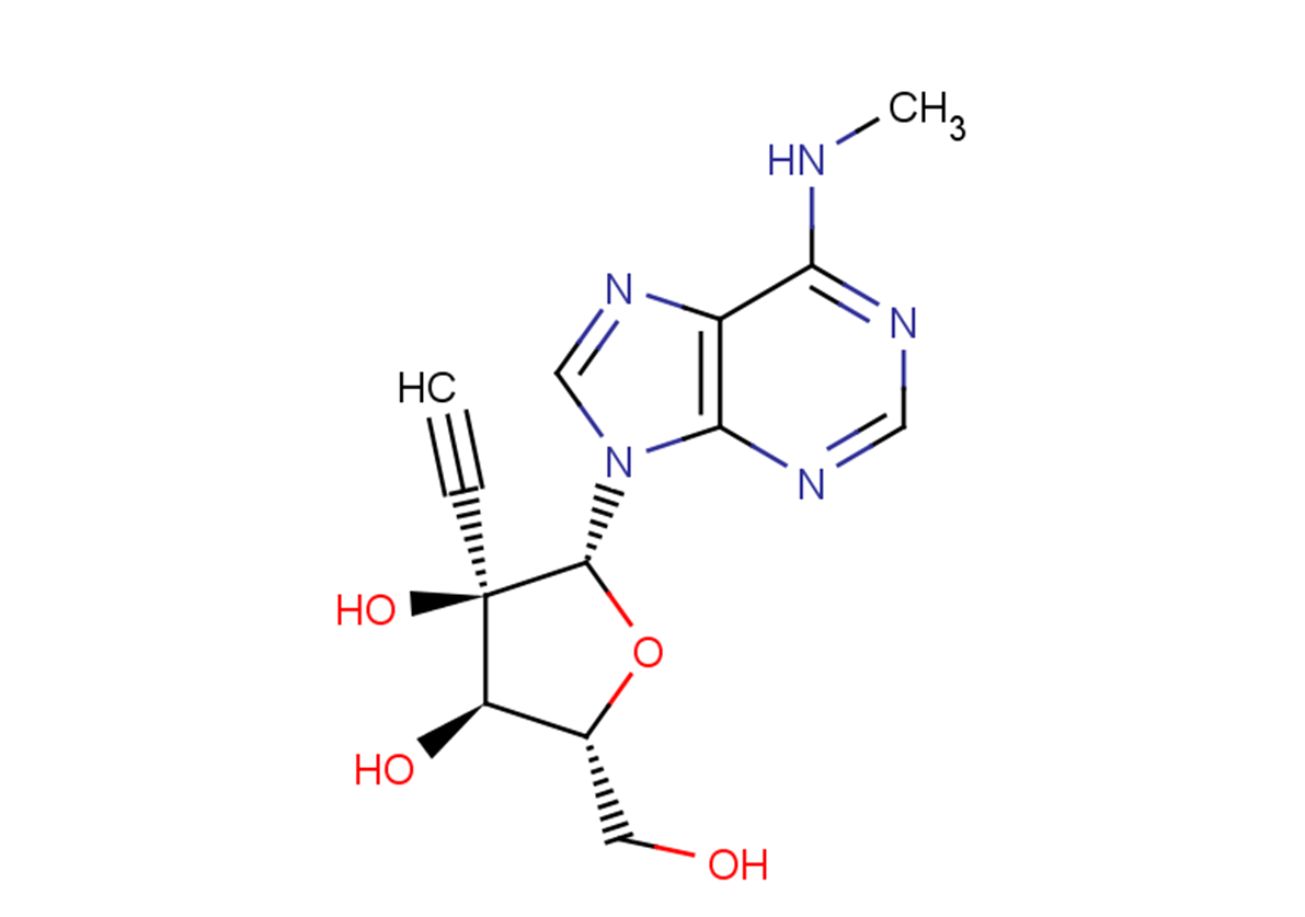 N6-Methyl-2’-beta-C-ethynyl   adenosine Chemical Structure