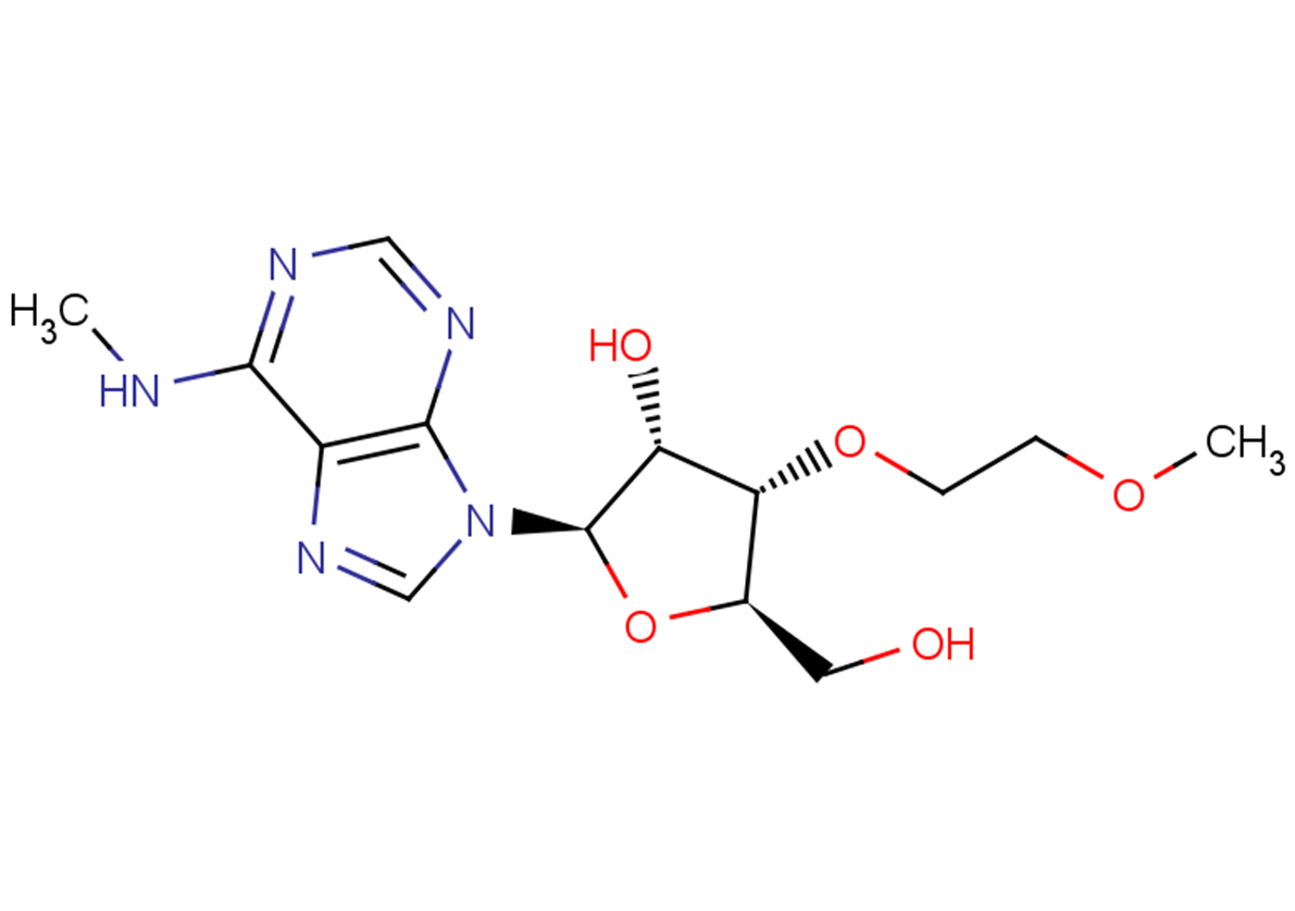 N6-Methyl-3’-O-(2-methoxyethyl)   adenosine Chemical Structure